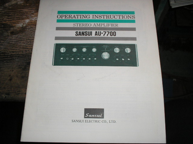 AU-7700 Amplifier Operating Instruction Manual